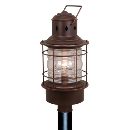 PERFECTTWINKLE Hyannis 10 in. Outdoor Post Light - Burnished Bronze PE2681415